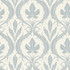 Adirondack Damask Blue & Beige Wallpaper by York Wallcoverings Designer Damask Resource Library Covers about 56.4 square feet 20.5-in by 33-ft long roll Prepasted 20.5 - Swanky Fabrics -