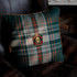 Mind The Gap Pillows MONTEREY PLAID Green Wool Cushion (LC40154) | LC40154 | WOODSTOCK '69 LIFESTYLE COLLECTION | 20 x 20 in | Green, Orange, Taupe, Yellow | Fabric Carolina | https://www.fabriccarolina.com/