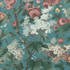 Floribunda (Wp) # 03 Teal by 1838 Wallcoverings Designer Wallpaper V&A Decorative Papers HALF DROP PASTE THE WALL UNITED KINGDOM V-33" 27.5"X11YD - Swanky Fabrics -
