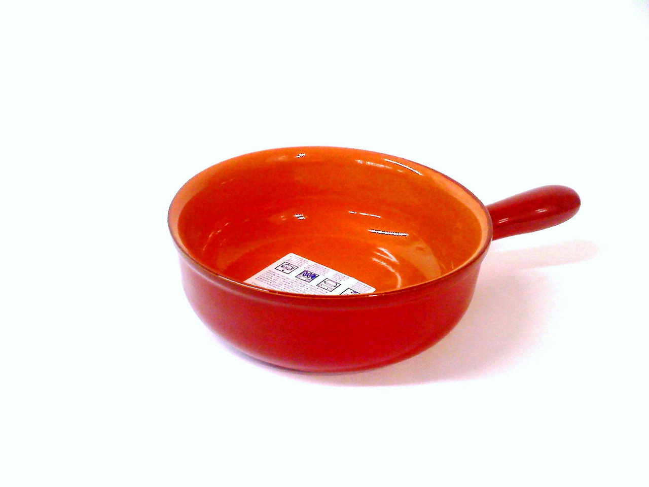 TEGAME ROSSO BOMBATO PIRAL IN TERRACOTTA D.24 CM.