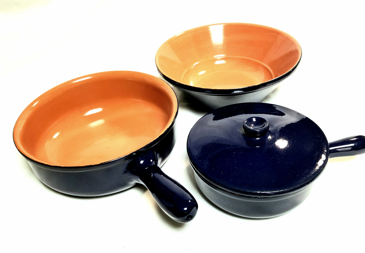 Piral Italian Terracotta 3-Pc Set Midnight Blue