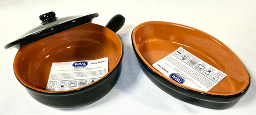 Piral Italian Terracotta 2-Pc Set Nero 