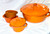 Piral, 4.5 Qt dutch oven with matching individual crocks  as shown Orange