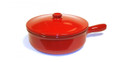 Piral 1.5 Quart Saucepan, one handle with cover, Deep Red