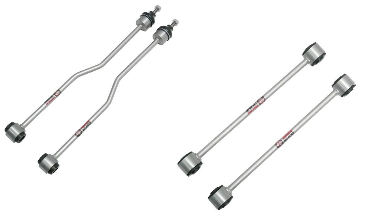Front and Rear Extended Zinc-Nickel Sway Bar End links for 3.5-6