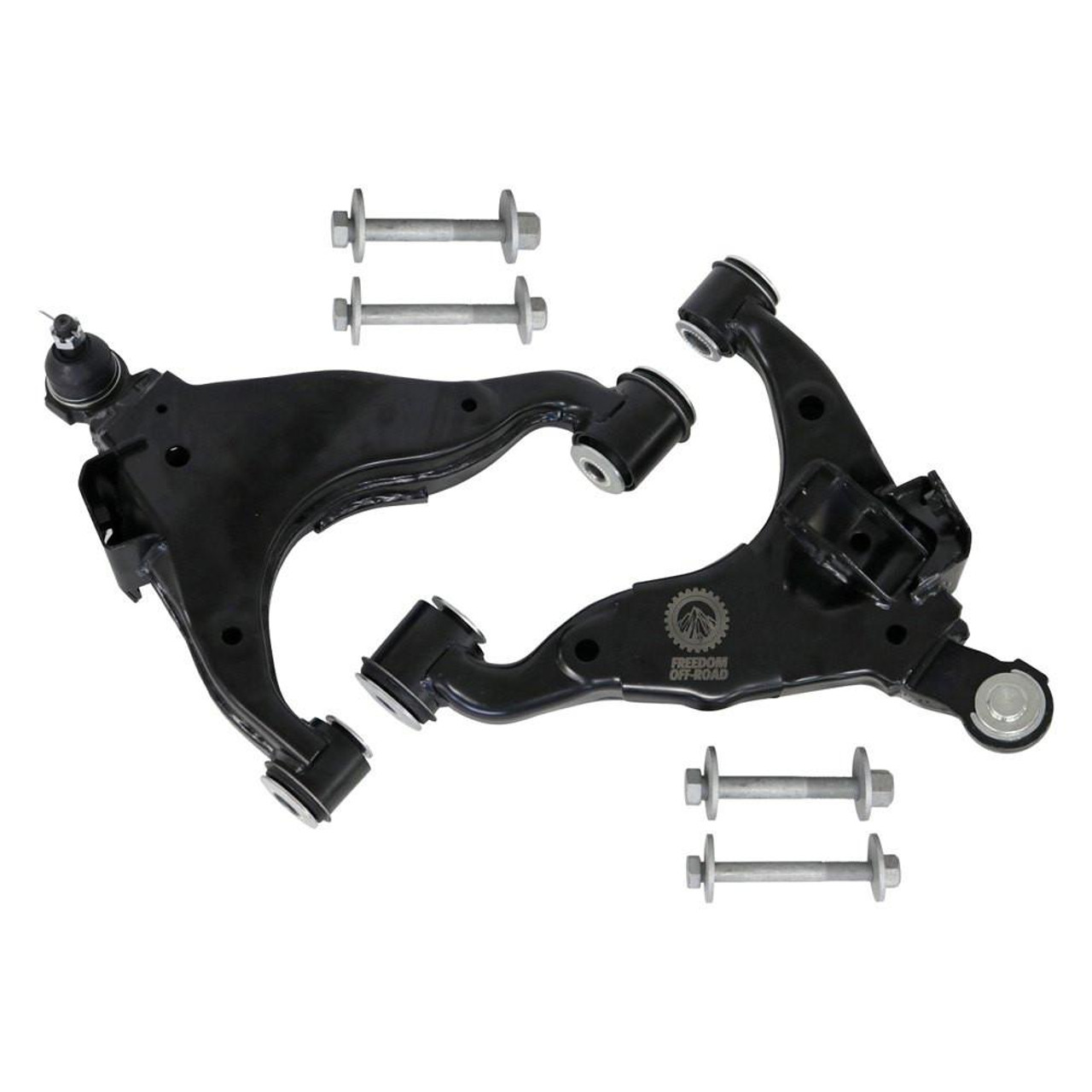 Freedom Off-Road OEM Replacement Front Lower Control Arms w/ Cam Bolts and Ball Joints (KDSS) #FO-T702-1FL 