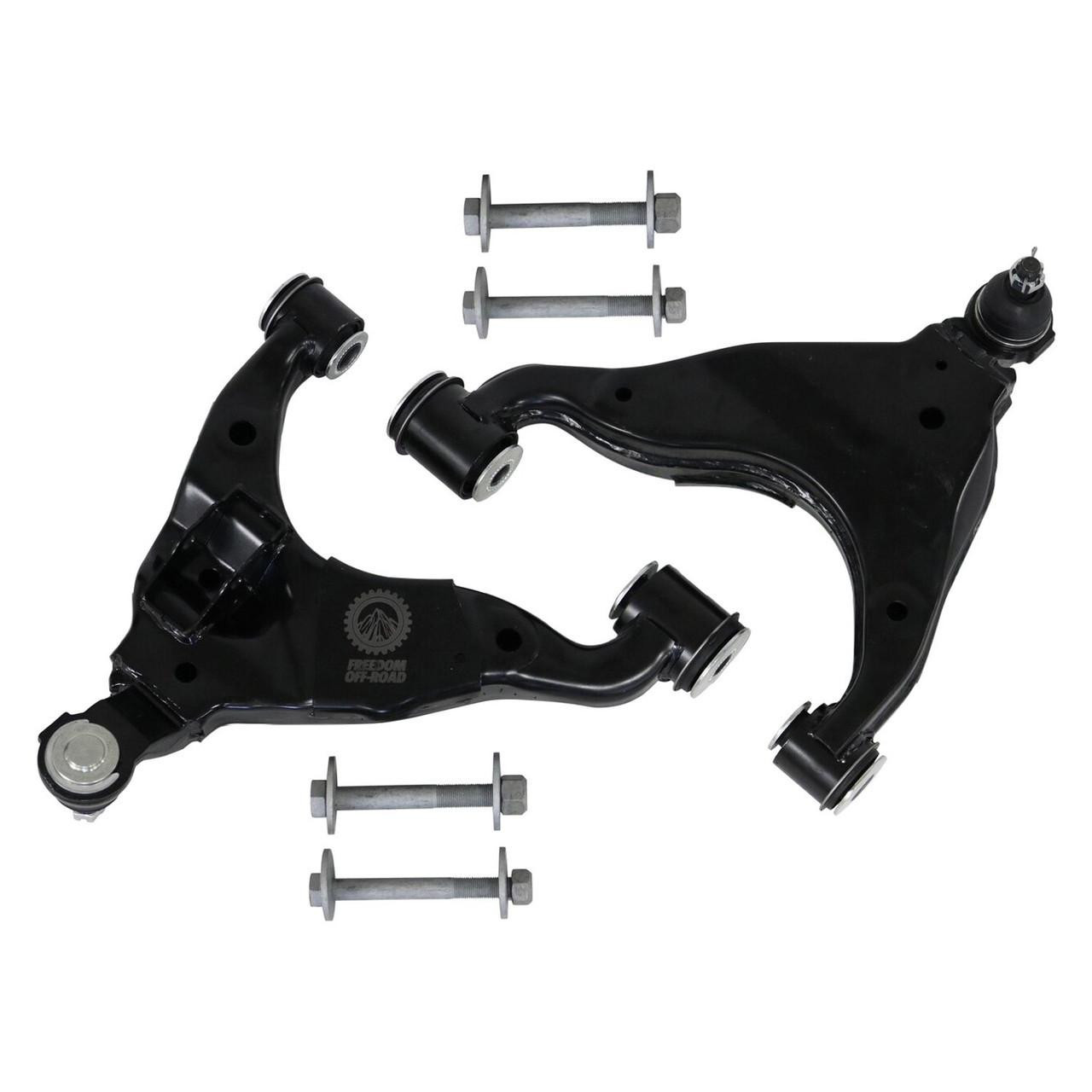 Freedom Off-Road OEM Replacement Front Lower Control Arms w/ Cam Bolts and Ball Joints (Non-KDSS) #FO-T700FL 