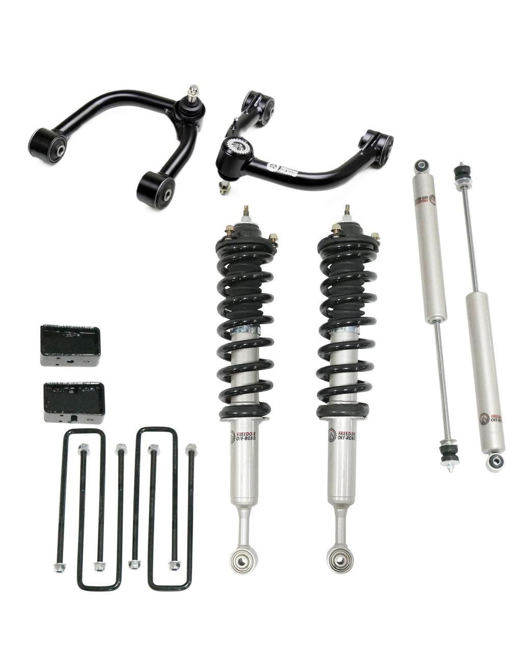 3 Inch Lift Kit Front Struts w/ Rear Blocks, Shocks, and Control