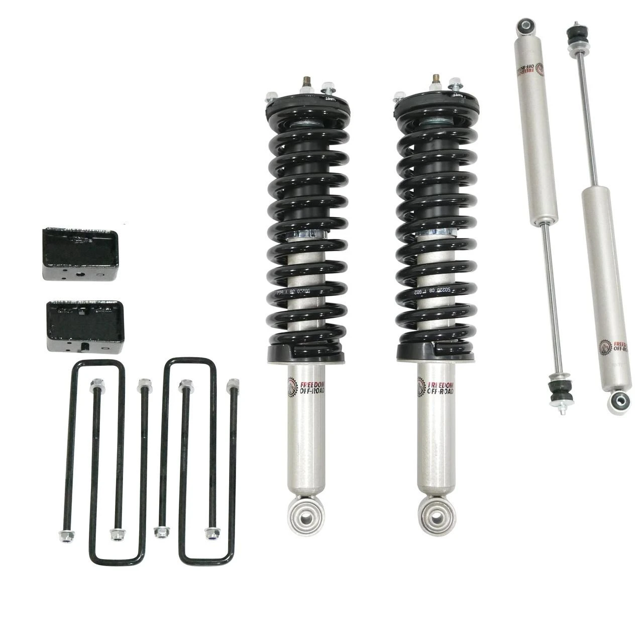 3 Inch Rear Lift Block Kit With U-Bolts - Tapered Steel Blocks For Truck Suspension