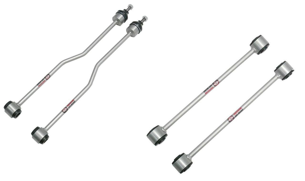 Front and Rear Extended Zinc-Nickel Sway Bar End links for 3.5-6