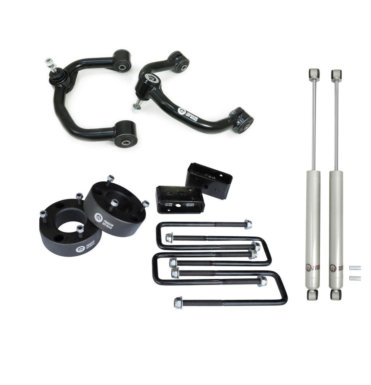 3 Inch Lift Kit Front Spacers w/ Rear Blocks, Shocks, and Control