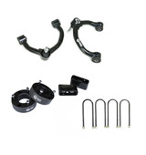 Freedom Off-Road 3" Front Strut Spacer / 3" Rear Lift Blocks w/ U Bolts + Front Upper Control Arms #FO-F605-3AL+FO-F708FU 