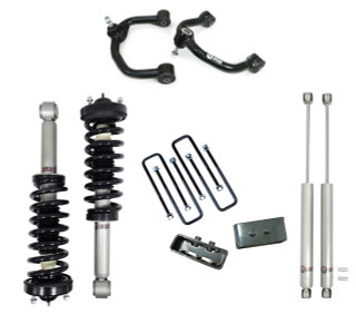 Front 3.5" Lift Struts w/ Rear 3" Blocks, Shocks, and Front Upper Control Arms #FO-F804-35-KIT+FO-F704FU