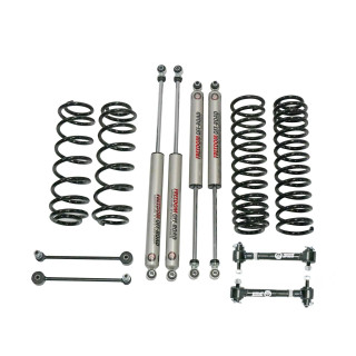 Freedom Off-Road 4"(4DR)/4.5"(2DR) Lift w/ Coil Springs, Monotube Shocks, Adjustable Front End Link Disconnects, and Fixed Rear End Links #FO-J303-MO-ADJ-KIT 