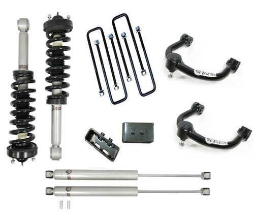 Freedom Off-Road 3" Lift Kit Front Struts w/ Rear Blocks, Shocks and Front Upper Control Arms#FO-F805-3-KIT+FO-F704FU 