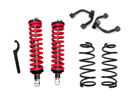 Freedom Off-Road 1-4" Adjustable Coilovers w/ 2" Rear Lift Springs and Front Upper Control Arms #FO-T904-2-KIT+FO-T704FU 