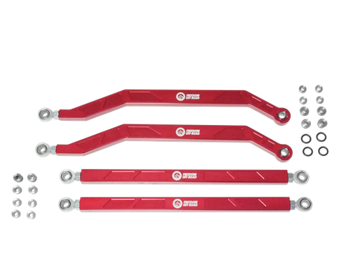 High Clearance Heavy Duty Radius Rod Set (4) - Red #FOP-P703RL-ADJ-RE