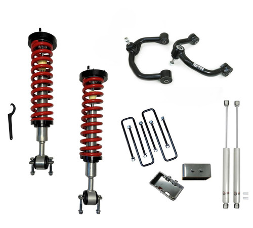 1-4 Inch Adjustable Coilovers/3 Inch Rear Blocks w/ U Bolts/Shocks