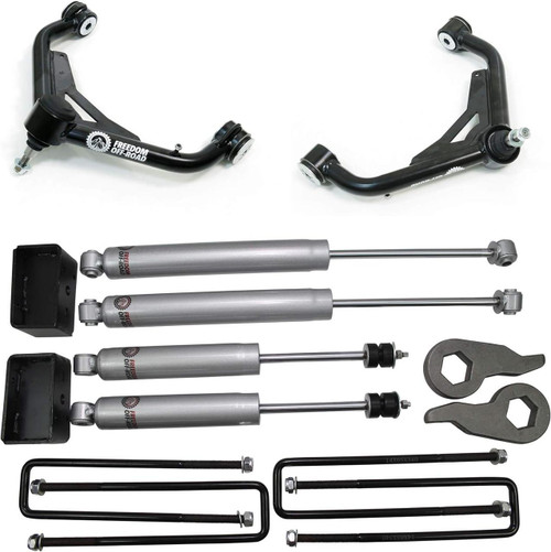 Freedom Off-Road 1"-3" Leveling Lift Kit w/ Shocks + Control Arms #FO-G502-KIT+FO-G702FU 