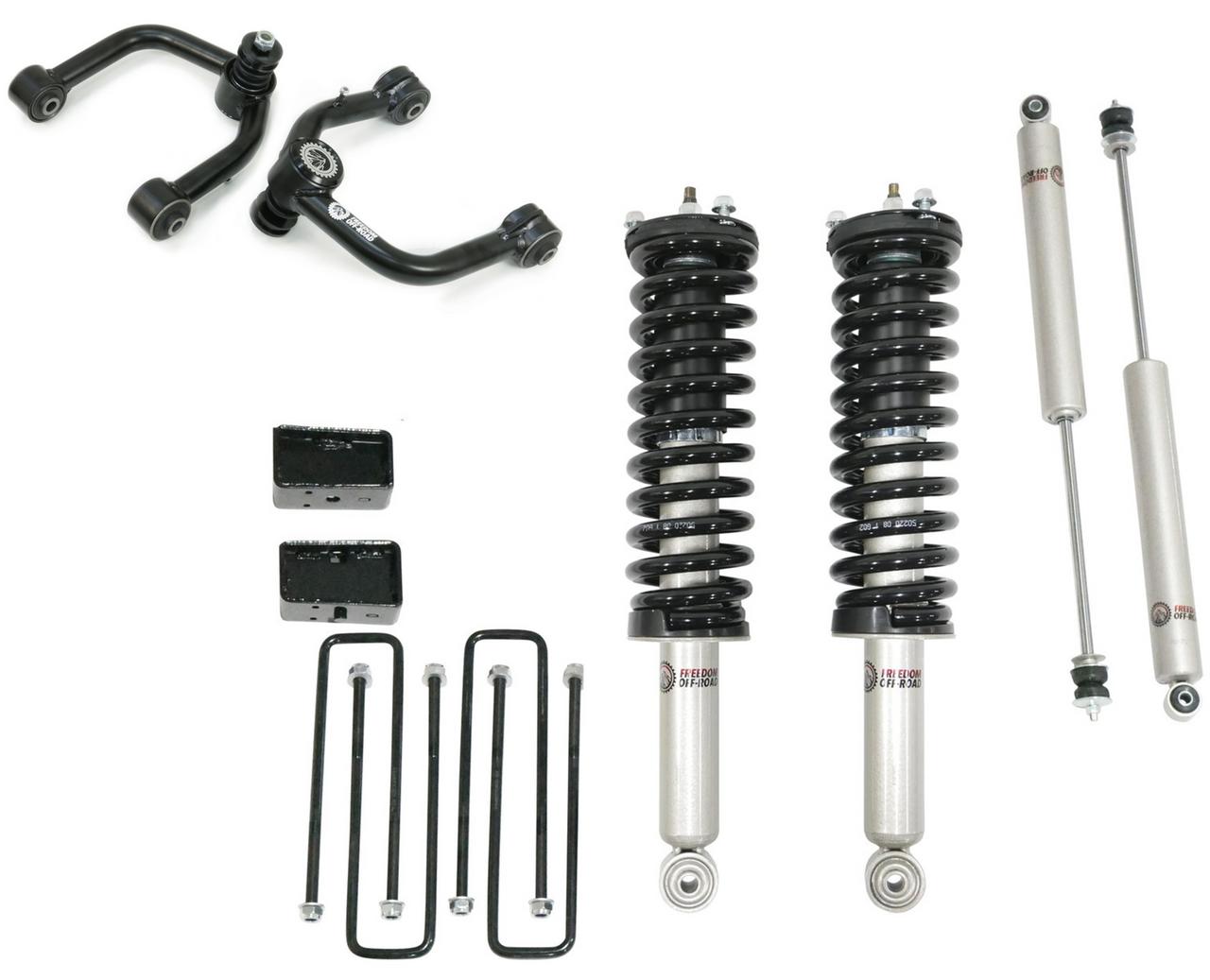 3 Inch Lift Kit Front Struts w/ Rear Blocks, Shocks, and