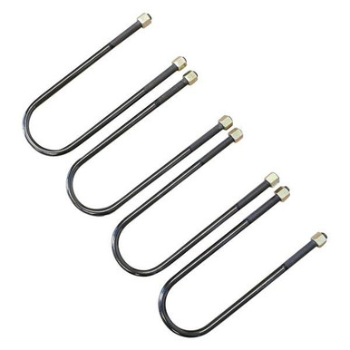 4 Pcs Round U Bolts for 3.5" Wide Leaf Springs 13.5" Long #FO-D404