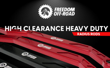 Freedom Off-Road High Clearance Heavy Duty Radius Rod Set (4) - Polished #FOP-P704RL-ADJ-PO