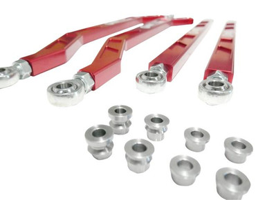 Freedom Off-Road High Clearance Heavy Duty Radius Rod Set (4) - Red #FOP-P704RL-ADJ-RE