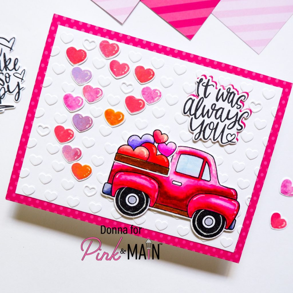 Many Hearts 6x6 Embossing Folder - Pink and Main LLC