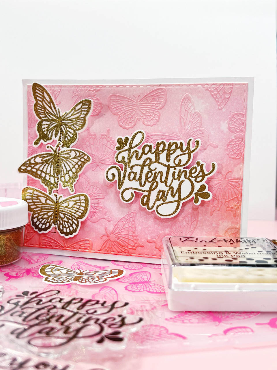 Pretty Butterflies 6x6 Embossing Folder - Pink and Main LLC