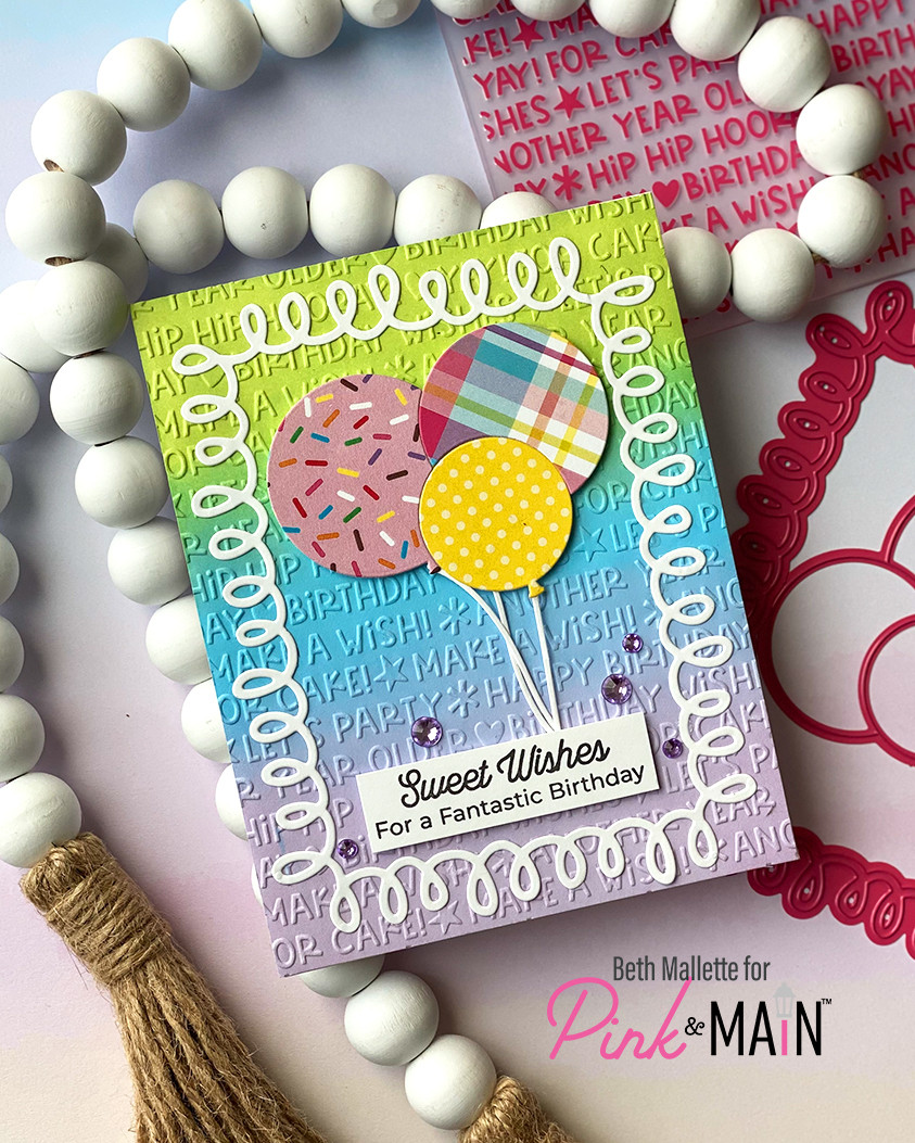 Birthday Wishes 6x6 Embossing Folder - Pink and Main LLC