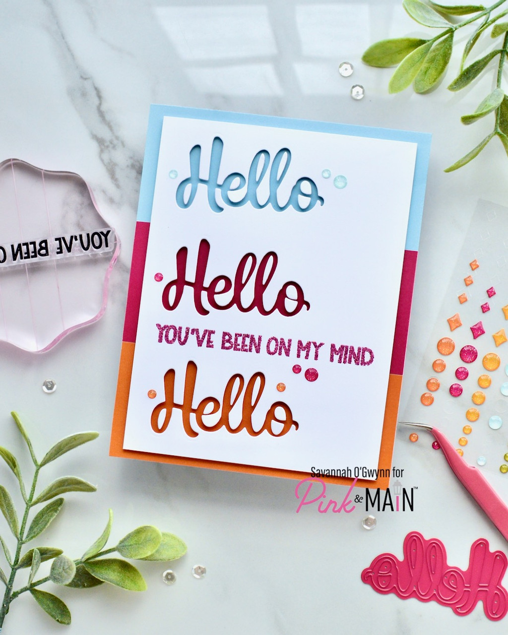 Horizontal Step Card Dies - Pink and Main LLC