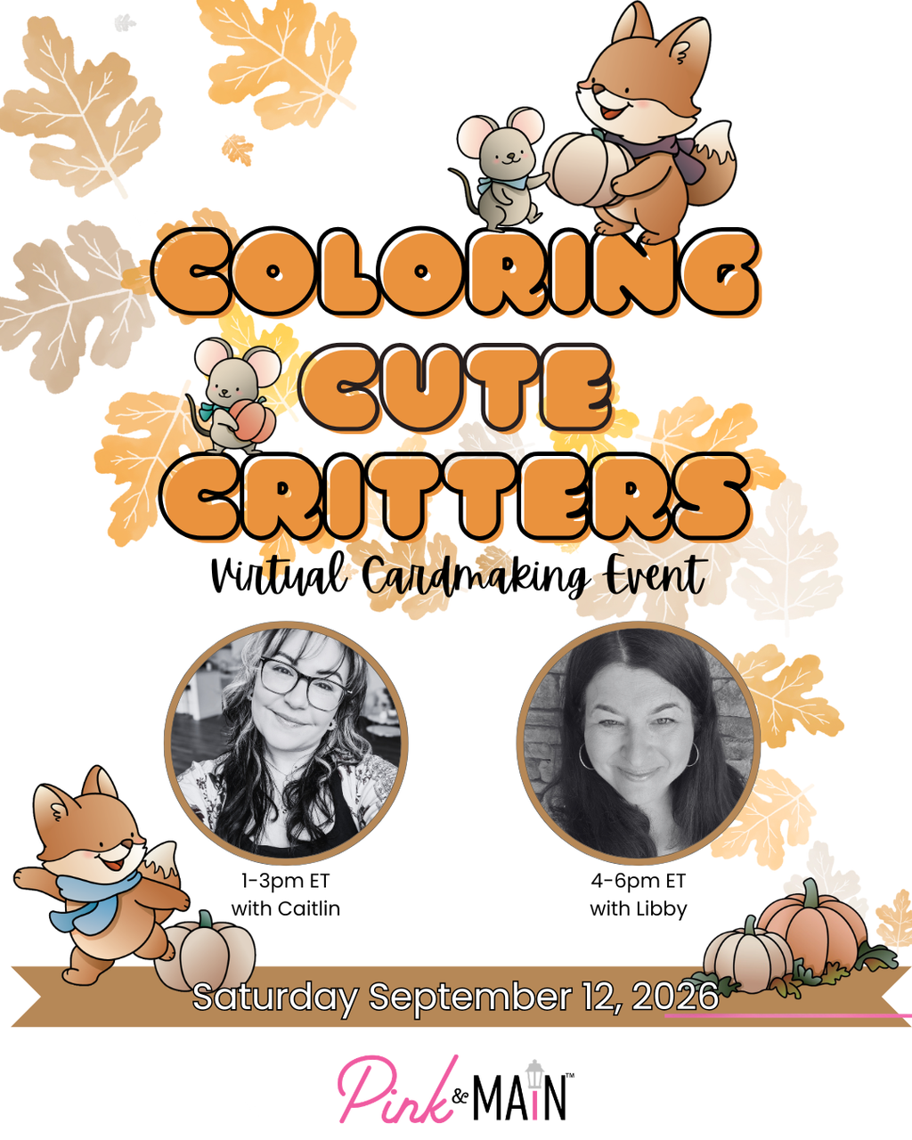 Coloring Cute Critters with Pink & Main Virtual Event - Pink and