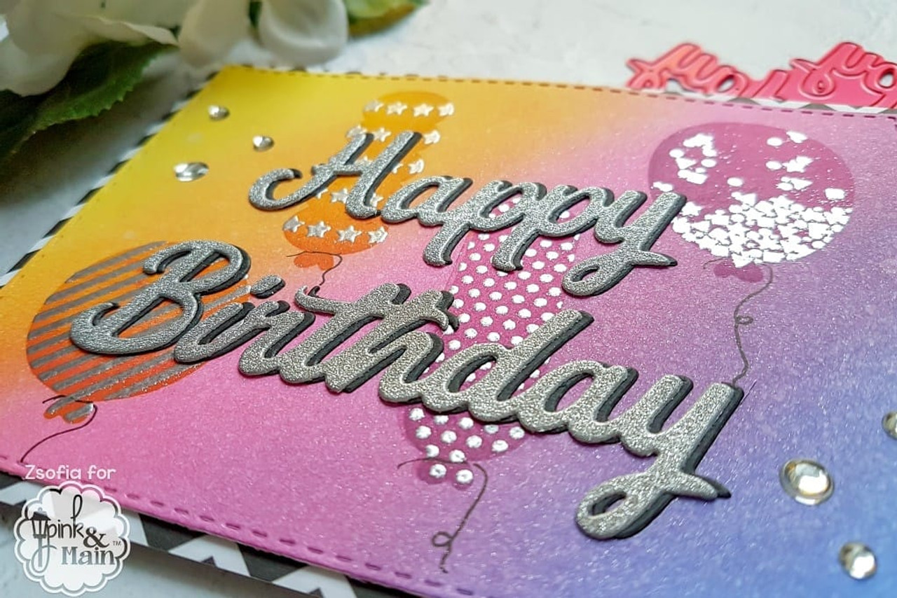 Happy Birthday Mix and Match Sentiments Cutting Die 10 Piece Metal Crafting Dies  Card Making Birthday Sentiments Birthday Words L02 