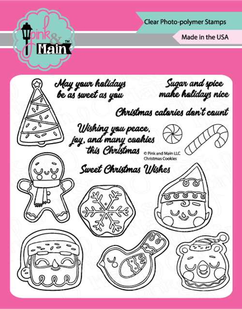PInk and Main Christmas Cookies stamp set
