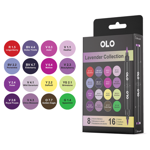 OLO Lavender Set of 16 colors (8 pk)