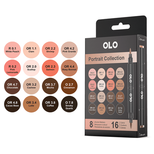 OLO Portrait Set of 16 colors (8 pk)