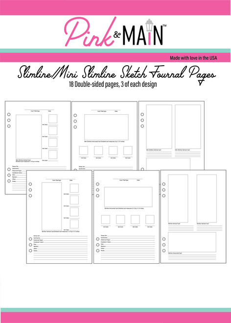 Slimline/Mini Slimline Sketch Journal Pages Slimline/Mini Slimline Sketch Journal Pages