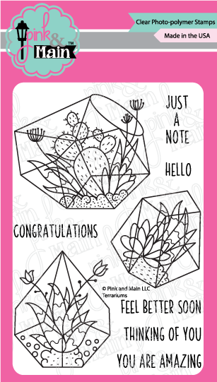 Pink and Main Terrariums Stamp