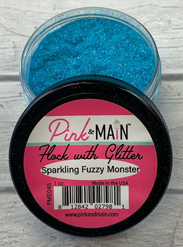 Pink and Main Sparkling Fuzzy Monster flock