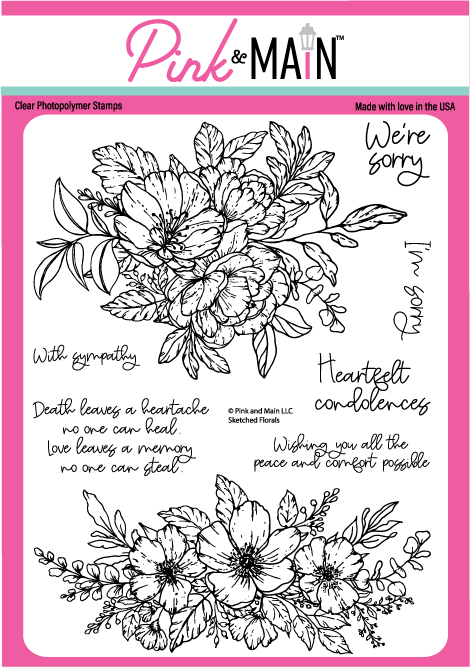 Pink and Main Sketched Florals