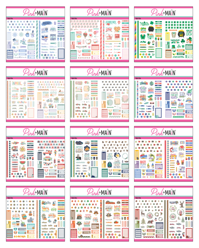 12 Months of Rub Ons