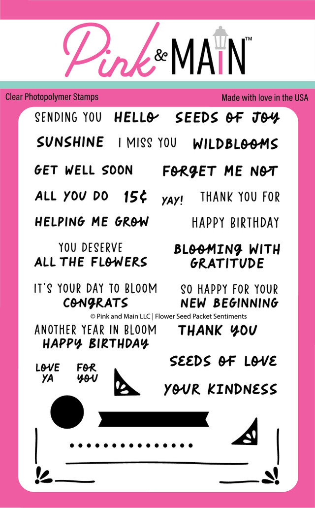 Flower Seed Packet Sentiments