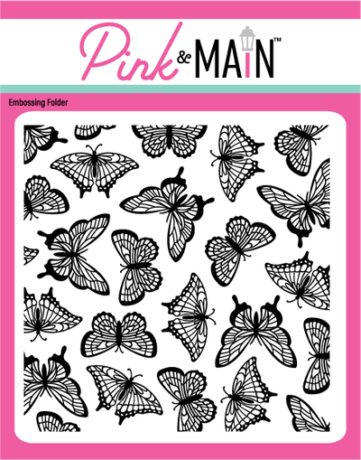 Pretty Butterflies 6x6 Embossing Folder - Pink and Main LLC