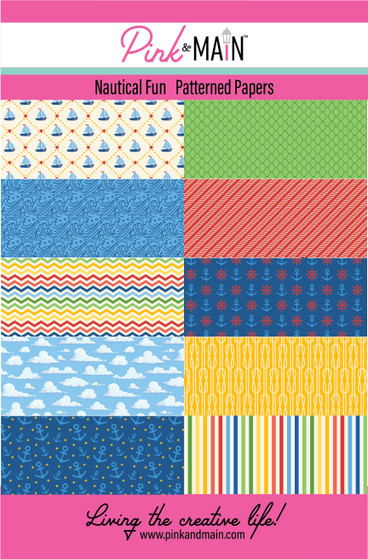 Nautical Fun Paper Pack 8.5 x 5.5 - Pink and Main LLC