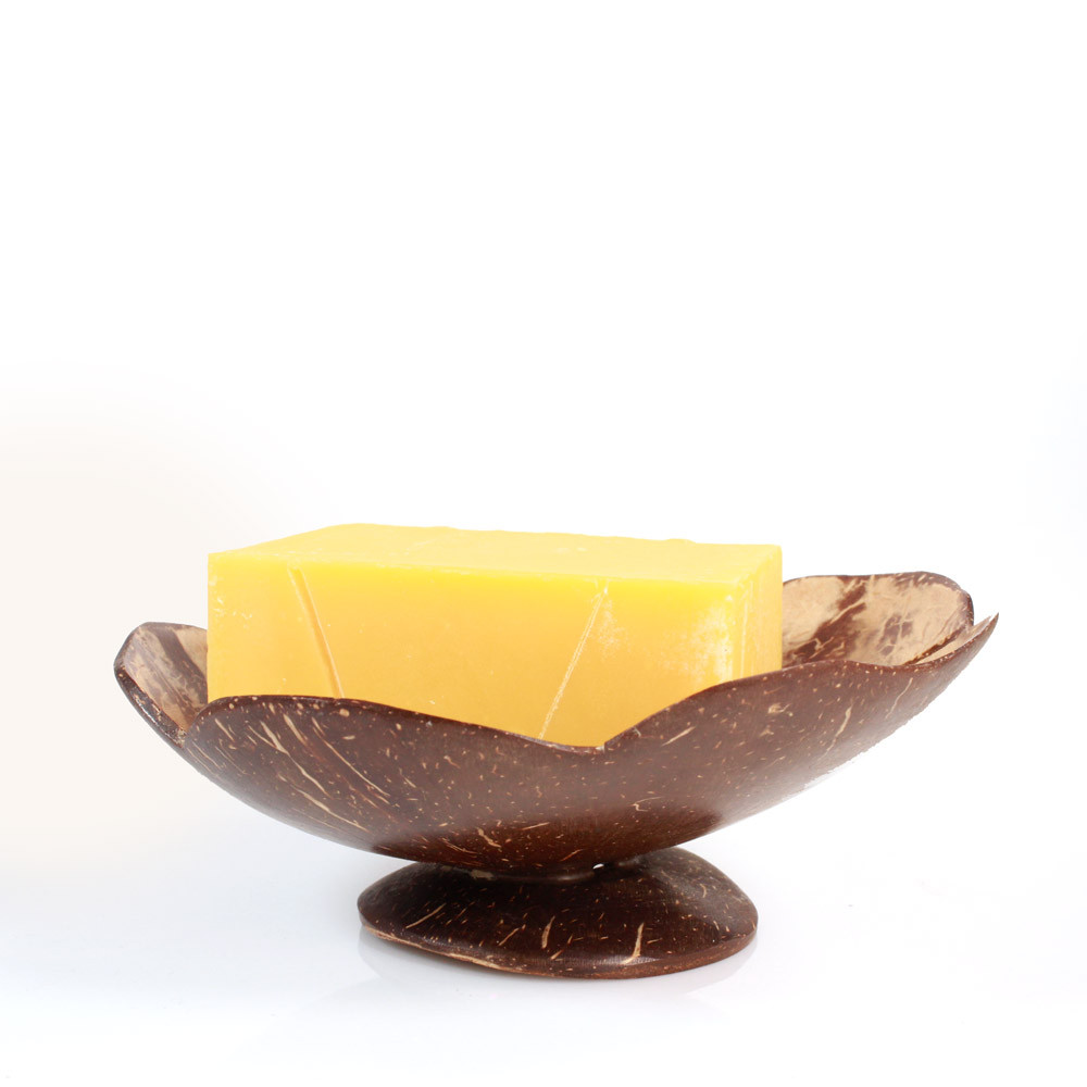 Carved Coconut Shell Soap Dish - Island Soap &amp; Candle Works