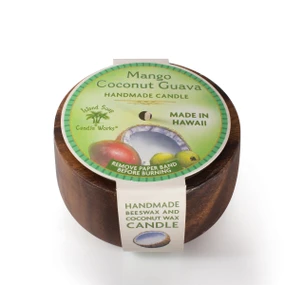 Mango Coconut Guava - monkeypod wood candle