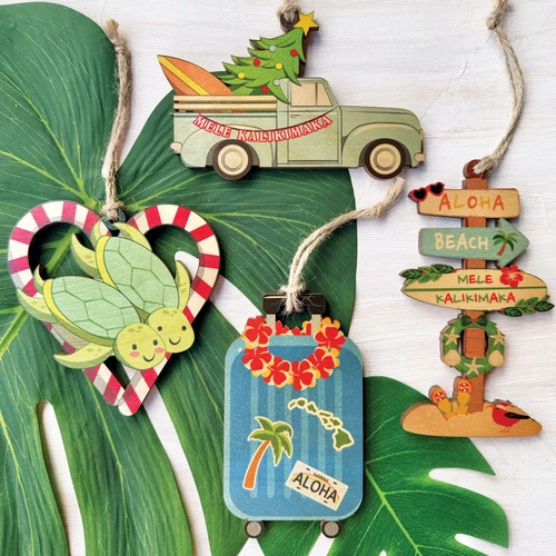 Hawaiian Made Wooden Ornaments