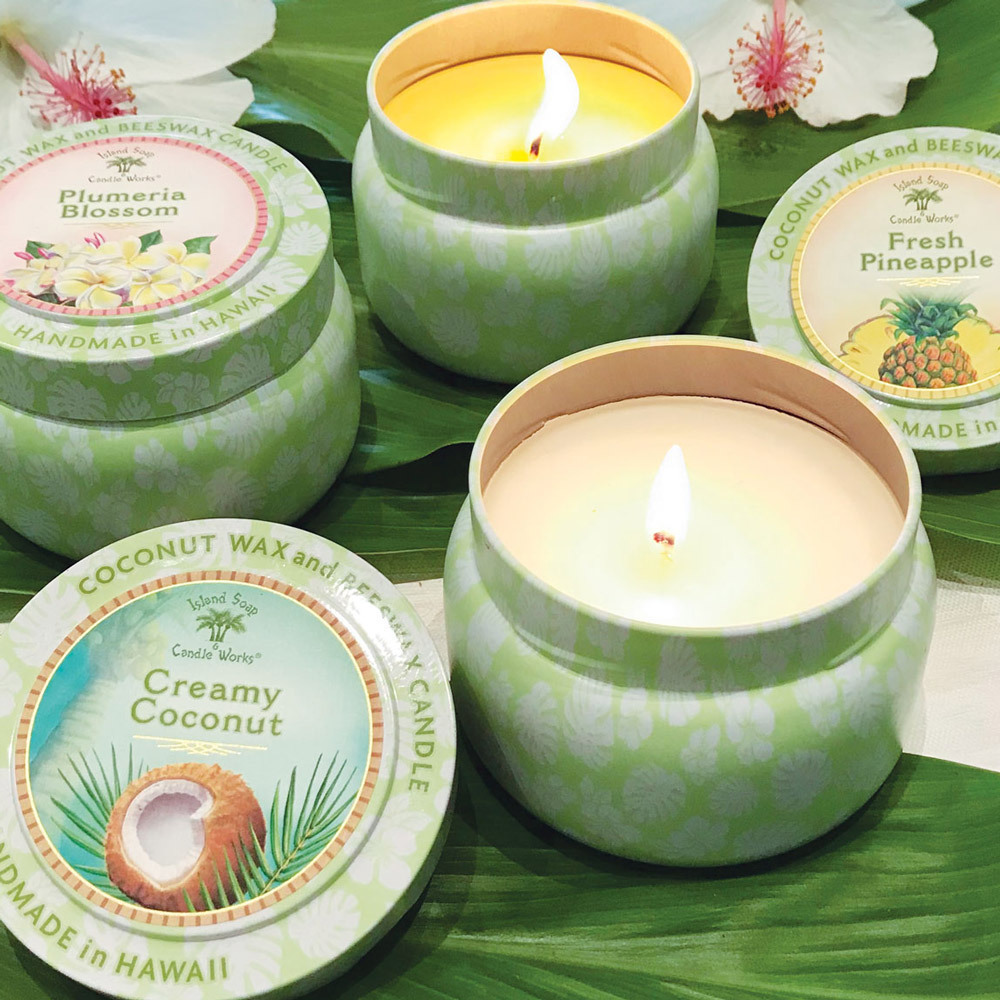 Tropical Tin Candles
