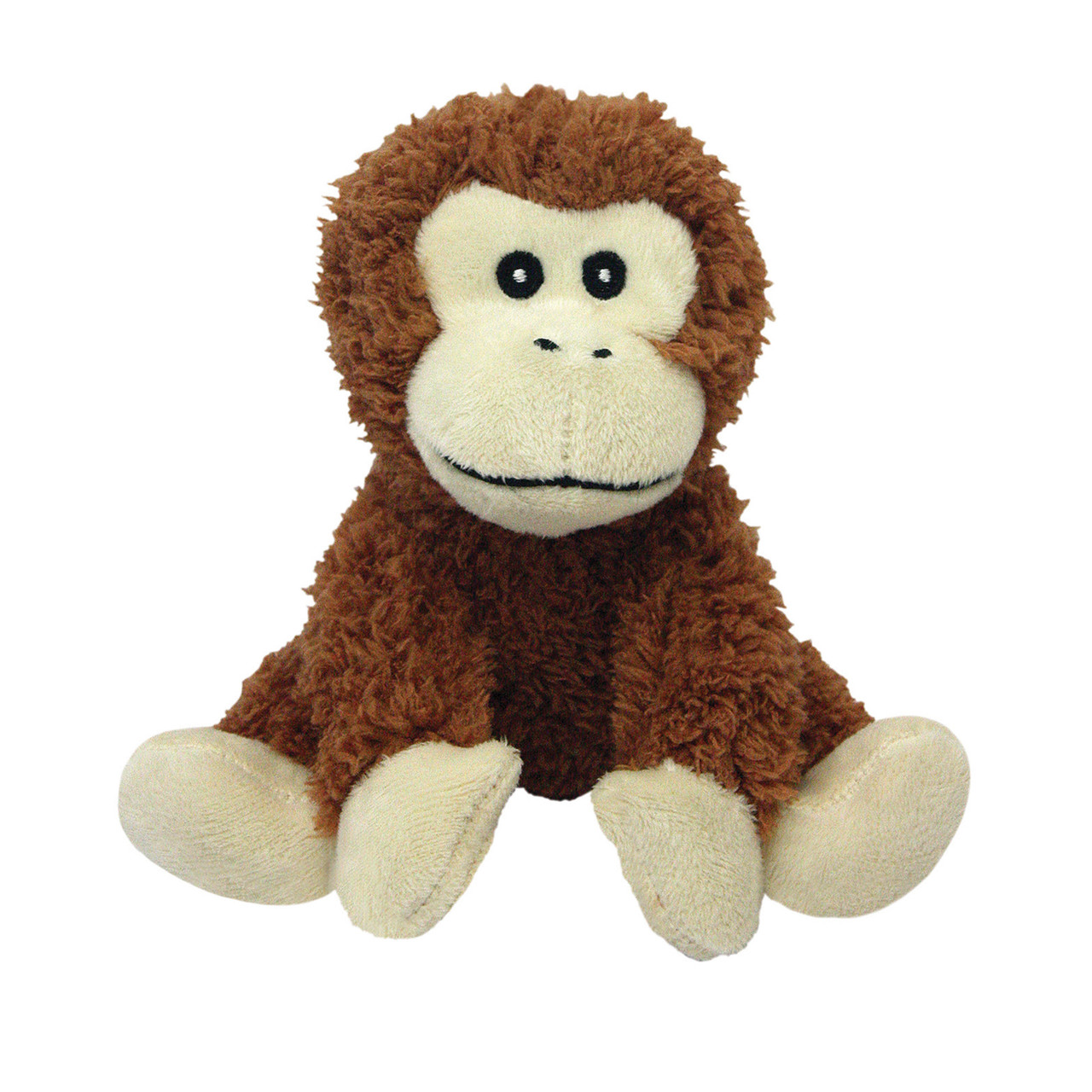 Multipet Deedle Dude 8-Inch Monkey Plush Dog Toy, Brown