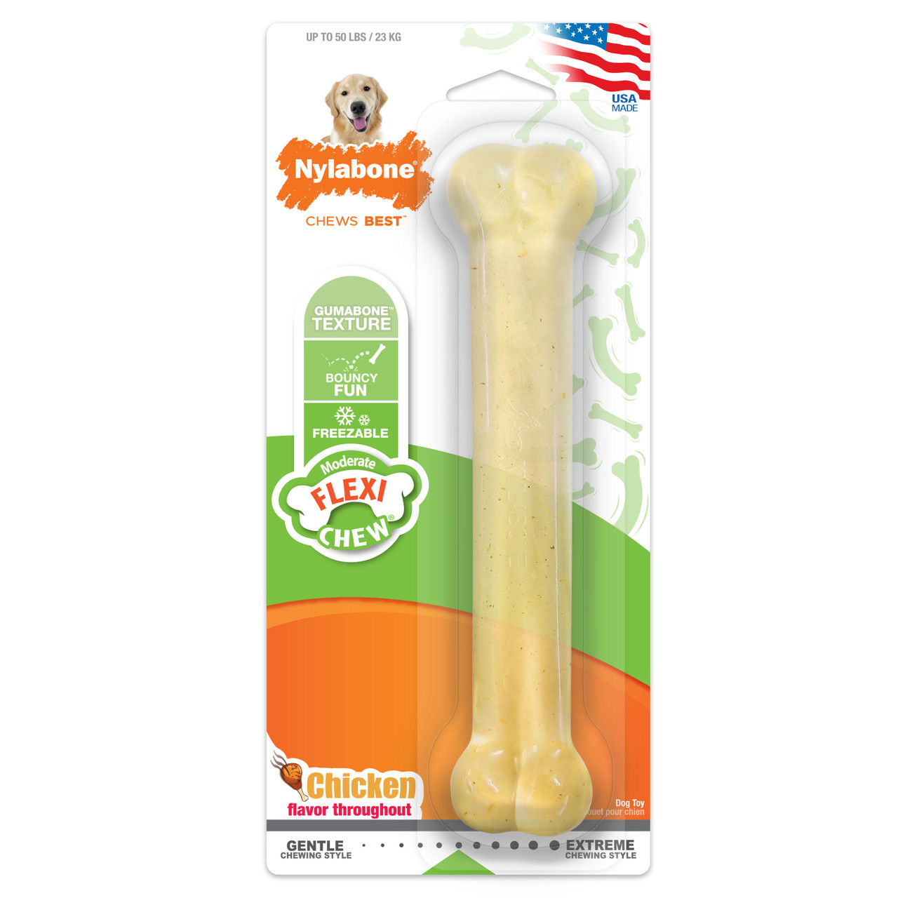 Nylabone Textured Souper Bone Senior Dog Chew Toy, Large